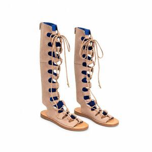 Jeffrey Campbell Free People Womens 7 Suede Knee High Gladiator Sandals Boho